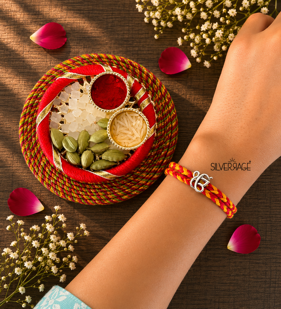 Small Ek Onkar motif rakhi