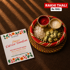 Rakhi Thali - with roli, chawal, mishri and elaichi