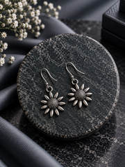Beautiful antique finish flower hangings in pure silver