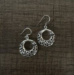 Jaali work round hangings in pure silver